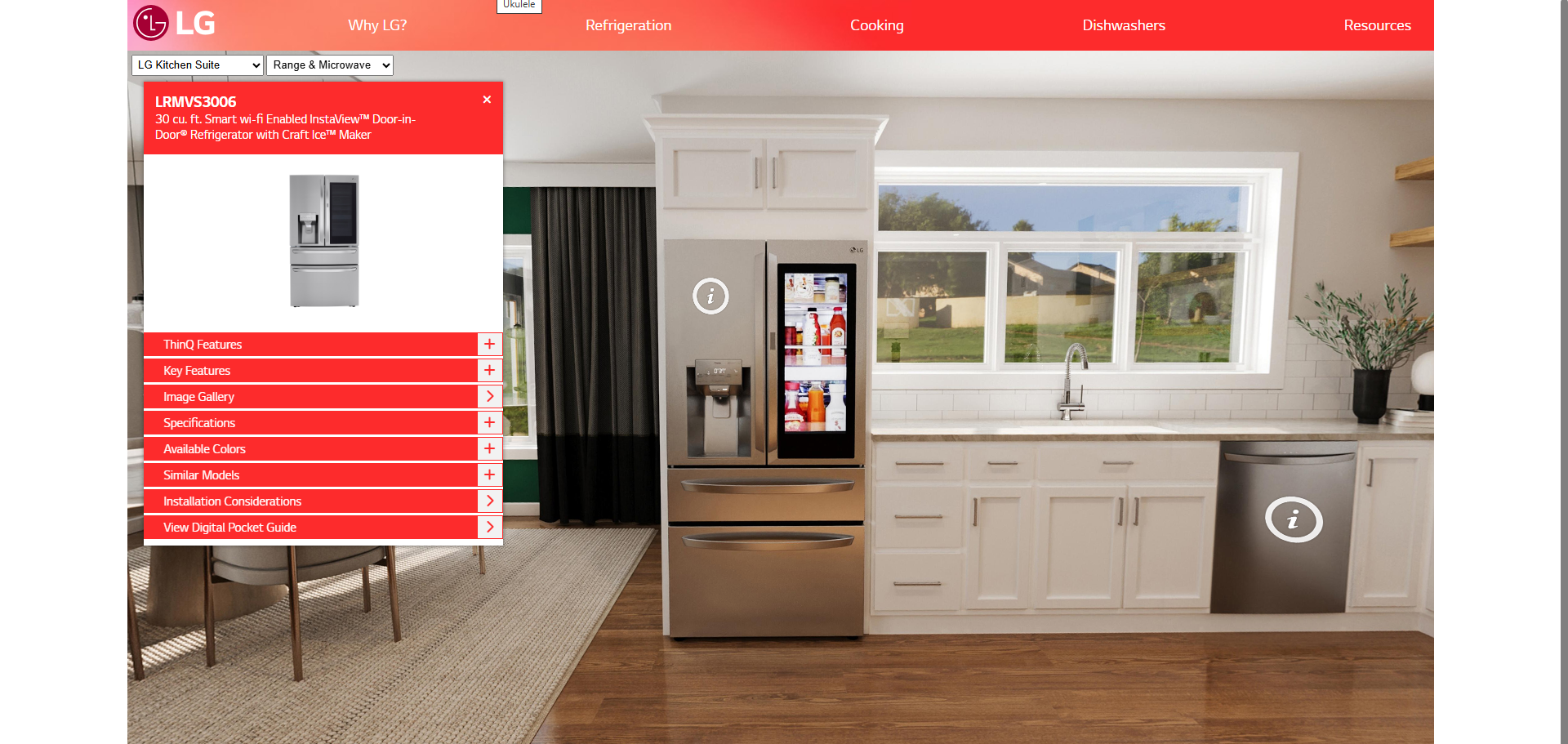 Screenshot of the LG Virtual Home Experience